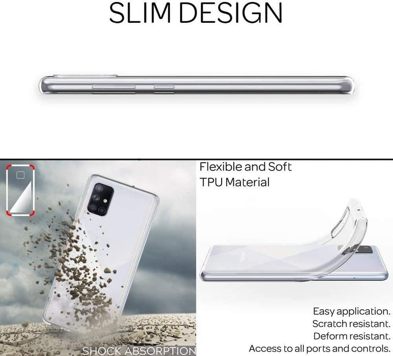 Samsung A51 5G Silicone Gel Ultra Slim Case Clear