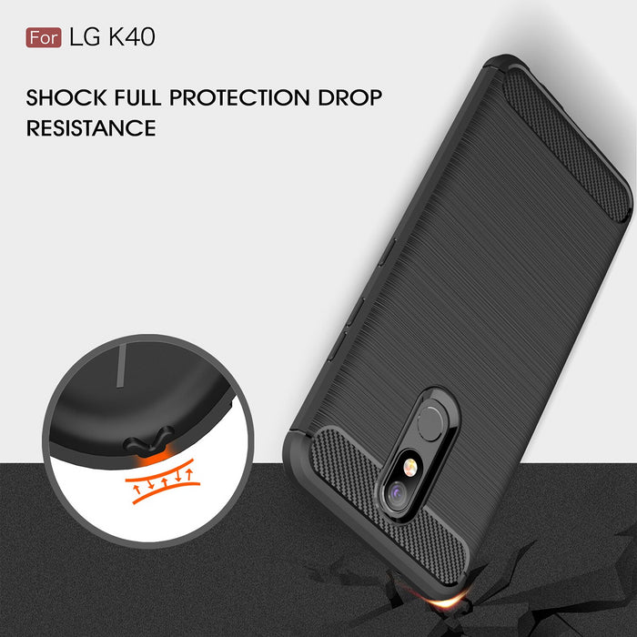 For LG K40 Armour Shockproof Gel Case Silicone Cover Case Thin