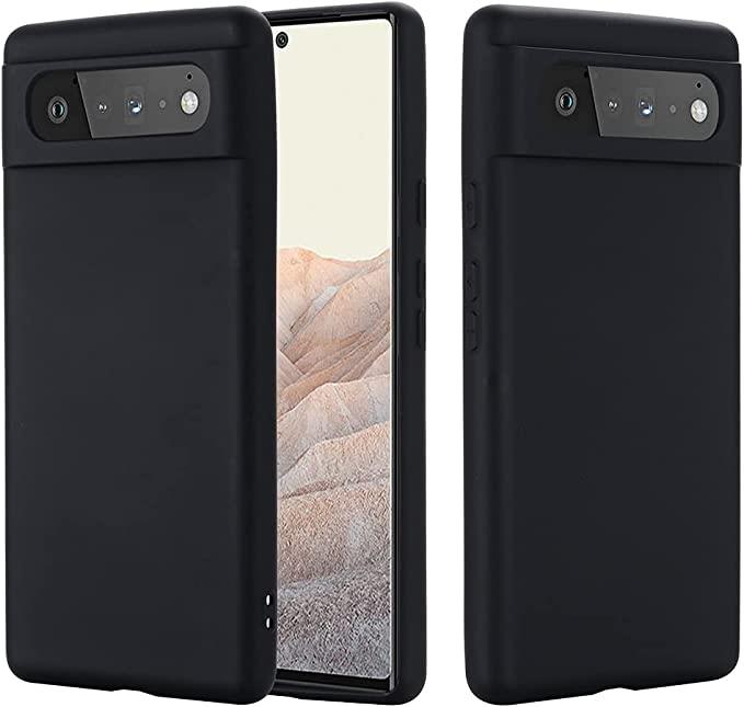 Black Gel Case Tough Shockproof Phone Case Gel Cover Skin for Google Pixel 6A