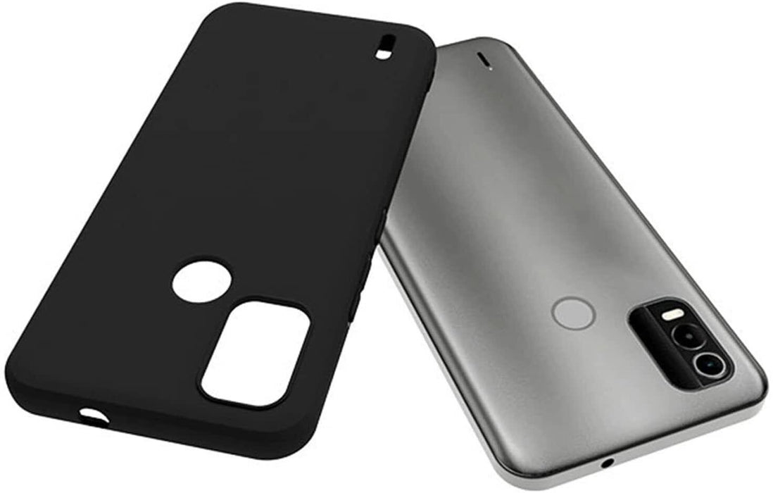Black Gel Case Tough Shockproof Phone Case Gel Cover Skin for Nokia C21 Plus