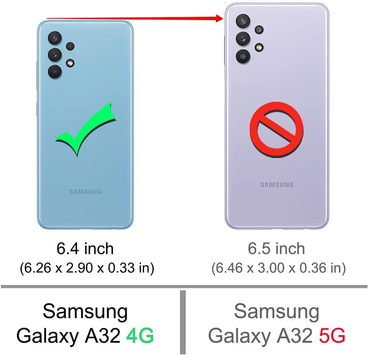 Samsung Galaxy A32 4G Hybrid Gel Four Corner Cushion Case [CLEAR]