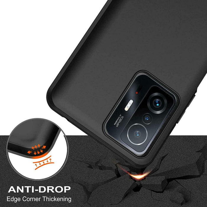 Black Gel Case Tough Shockproof Phone Case Gel Cover Skin for Xiaomi 11T / 11T PRO
