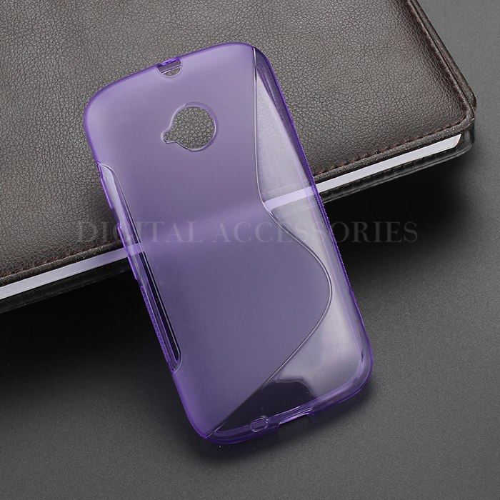 S-Gel Wave Tough Shockproof Phone Case Gel Cover Skin for Motorola Moto E2