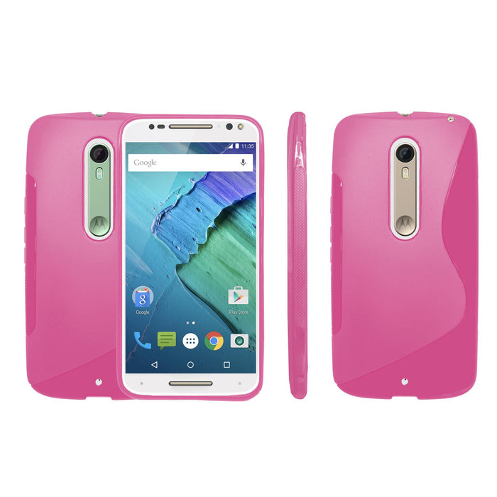 S-Gel Wave Tough Shockproof Phone Case Gel Cover Skin for Motorola Moto X Style