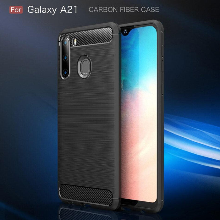 For Samsung A21 Armour Shockproof Gel Case Silicone Cover Case Thin