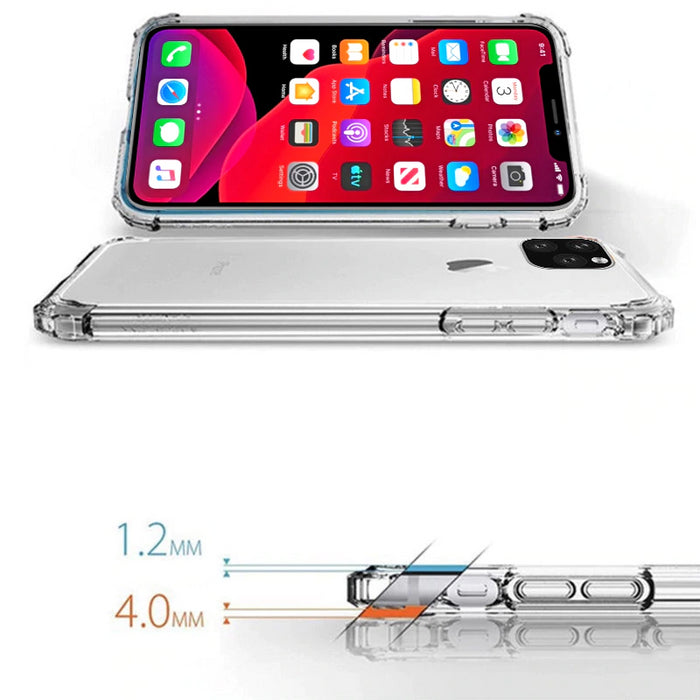 Apple iPhone 11 Pro Max Hybrid Gel Four Corner Cushion Case [CLEAR]