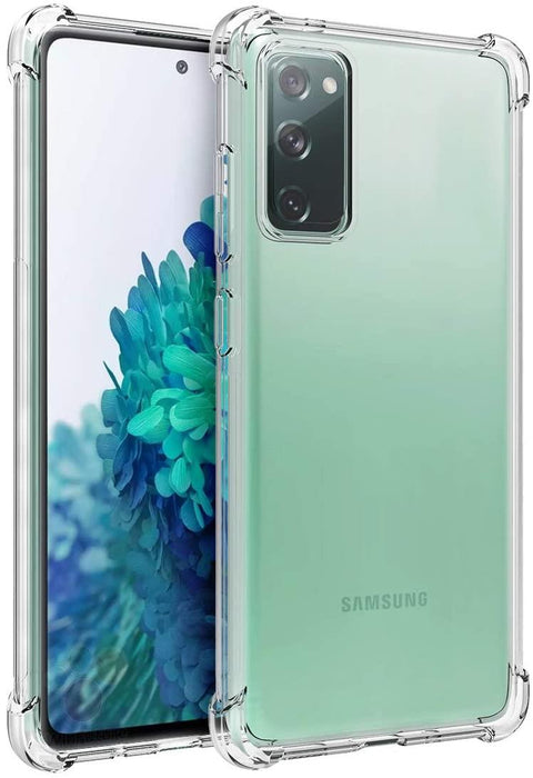 Samsung Galaxy S20 FE 5G Hybrid Gel Four Corner Cushion Case [CLEAR]