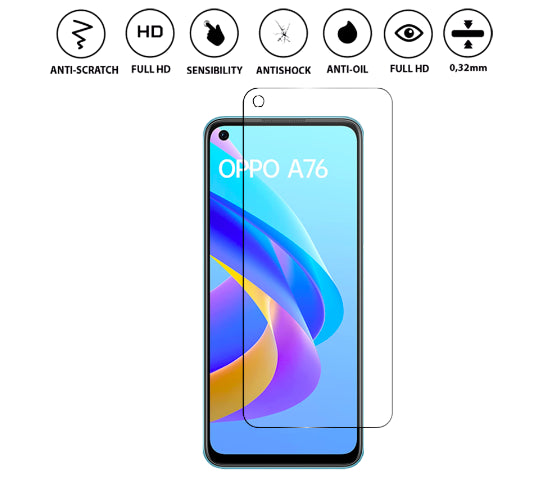 Oppo A76/A96 2.5D Tempered Glass Screen Protector