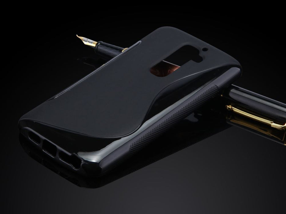 S-Gel Wave Tough Shockproof Phone Case Gel Cover Skin for LG G2