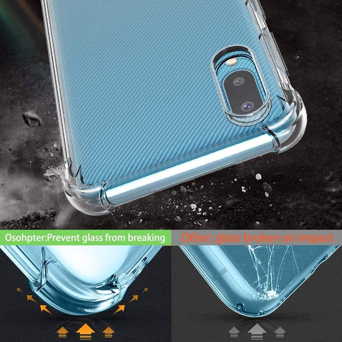Samsung Galaxy A02 Hybrid Gel Four Corner Cushion Case [CLEAR]