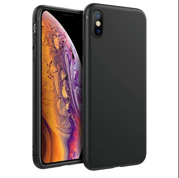 Black Gel Case Tough Shockproof Phone Case Gel Cover Skin for iPhone XS MAX