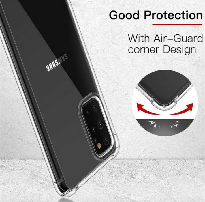 Samsung Galaxy Note 10 Lite Hybrid Gel Four Corner Cushion Case [CLEAR]