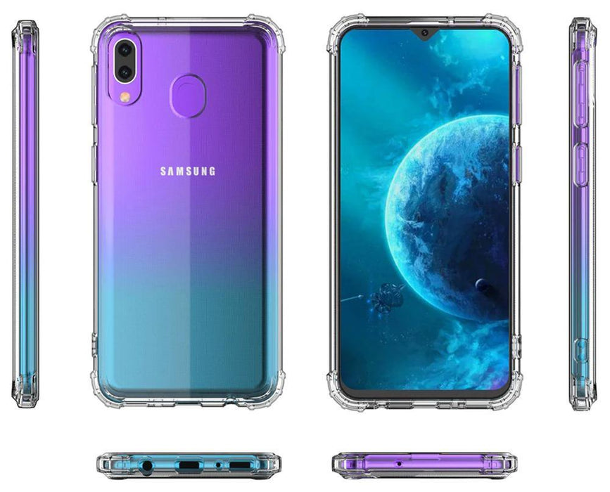 Samsung Galaxy A10s  Hybrid Gel Four Corner Cushion Case [CLEAR]