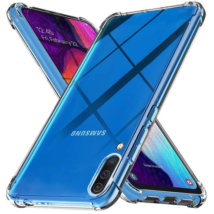 Samsung Galaxy A01 Hybrid Gel Four Corner Cushion Case [CLEAR]