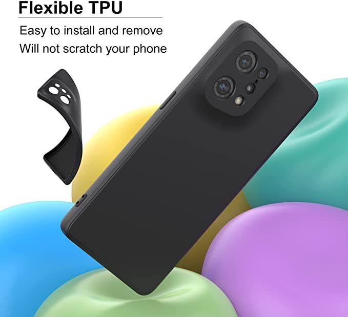Black Gel Case Tough Shockproof Phone Case Gel Cover Skin for Oppo Find X5