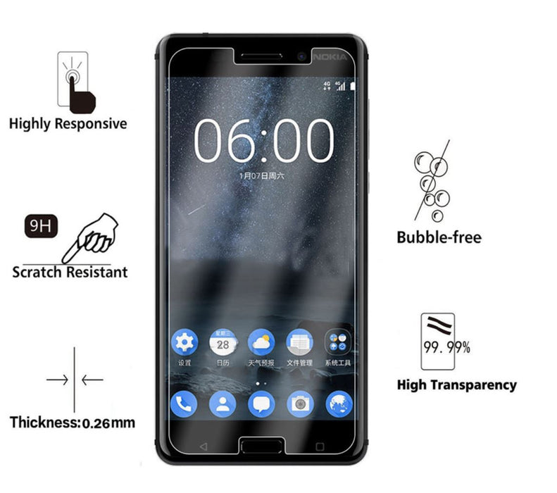Nokia 6   2.5D Tempered Glass Screen Protector