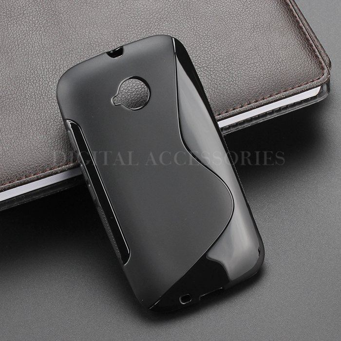 S-Gel Wave Tough Shockproof Phone Case Gel Cover Skin for Motorola Moto E2