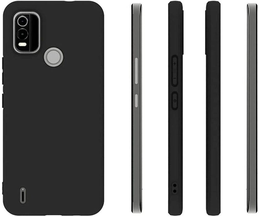 Black Gel Case Tough Shockproof Phone Case Gel Cover Skin for Nokia C21 Plus