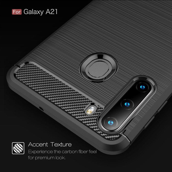 For Samsung A21 Armour Shockproof Gel Case Silicone Cover Case Thin