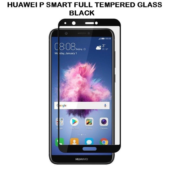 out Huawei P Smart (2017) 5D Tempered Glass Screen Protector [FULL Black]