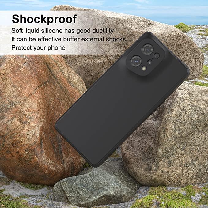 Black Gel Case Tough Shockproof Phone Case Gel Cover Skin for Oppo Find X5