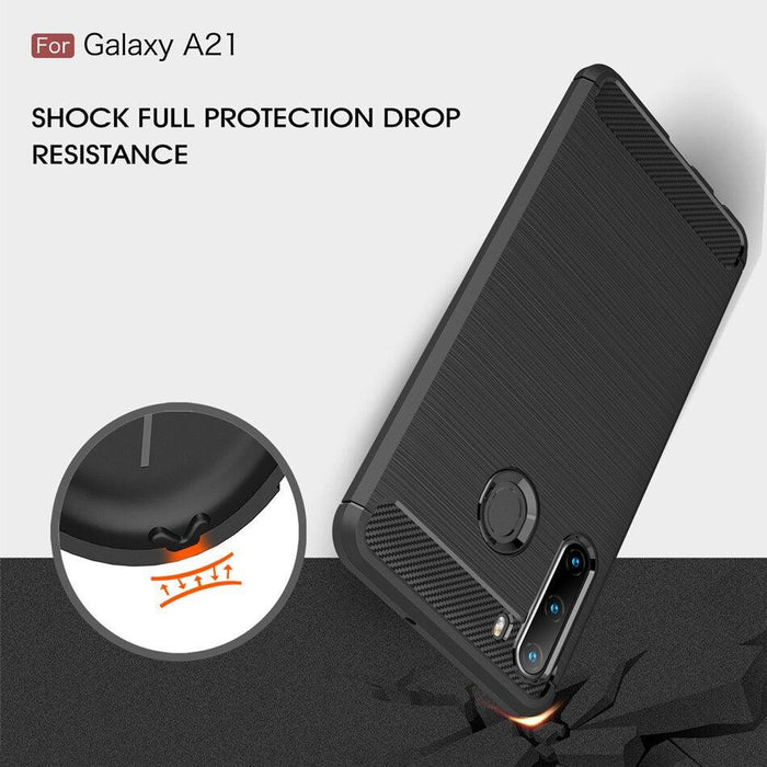 For Samsung A21 Armour Shockproof Gel Case Silicone Cover Case Thin