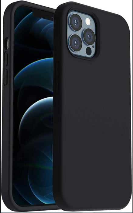 Black Gel Case Tough Shockproof Phone Case Gel Cover Skin for iPhone 12 PRO