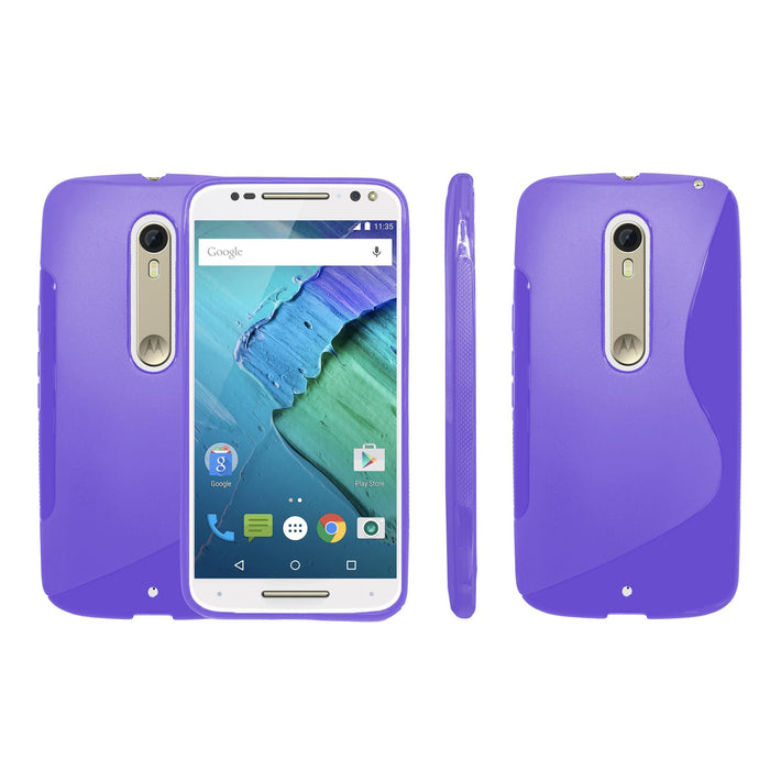 S-Gel Wave Tough Shockproof Phone Case Gel Cover Skin for Motorola Moto X Style