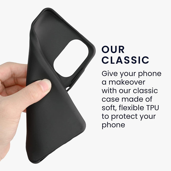 Black Gel Case Tough Shockproof Phone Case Gel Cover Skin for Moto G82
