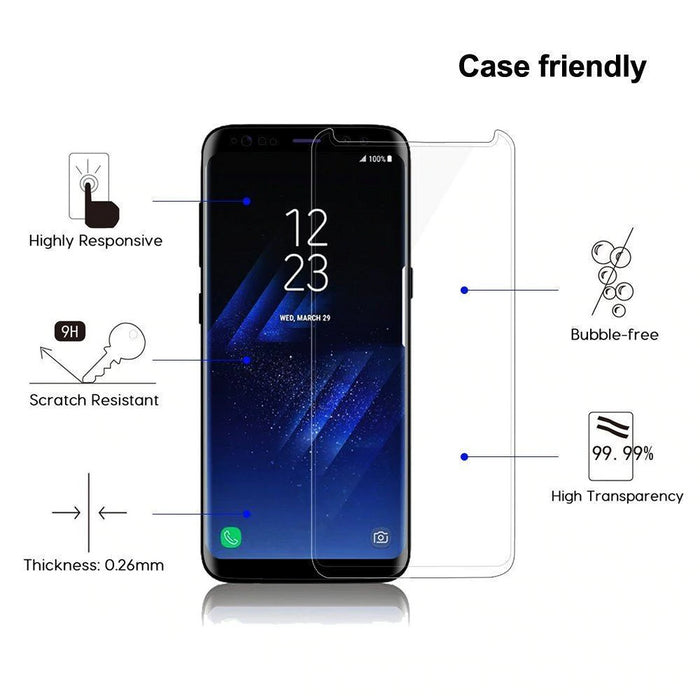 Samsung Galaxy S8+ 5D Tempered Glass Screen Protector [Black]