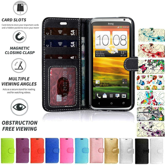 HTC One M8 Mini Flip Folio Book Wallet Case