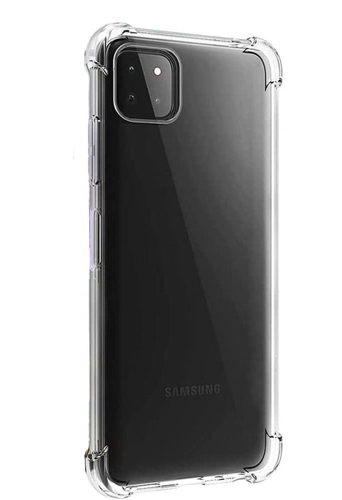 Samsung Galaxy A22 5G Hybrid Gel Four Corner Cushion Case [CLEAR]