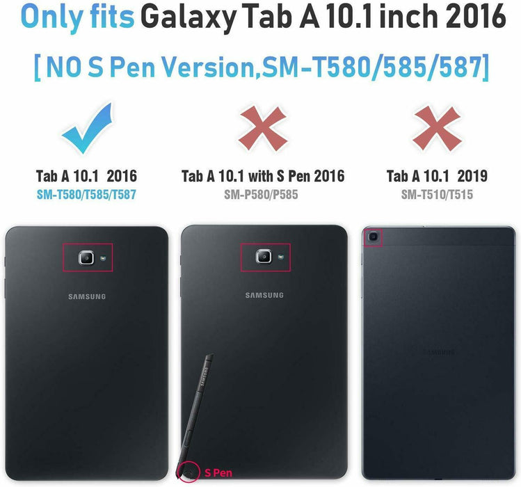 Samsung Galaxy Tab A 2016 10.1" (T580) 360° Rotating Folio Case