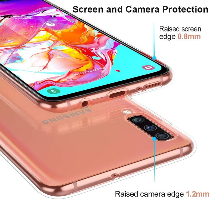Samsung Galaxy A70 Silicone Gel Ultra Slim Case Clear
