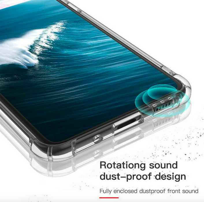 Samsung Galaxy S10 Lite Hybrid Gel Four Corner Cushion Case [CLEAR]