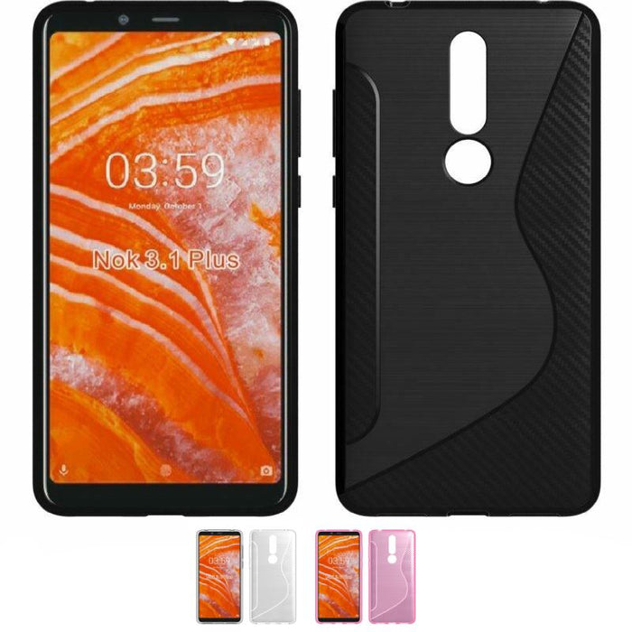 Gel Tough Shockproof Phone Case Cover Skin Silicone for Nokia 3.1 Plus
