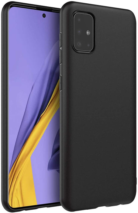 Black Gel Case Tough Shockproof Phone Case Gel Cover Skin for Samsung Galaxy A51