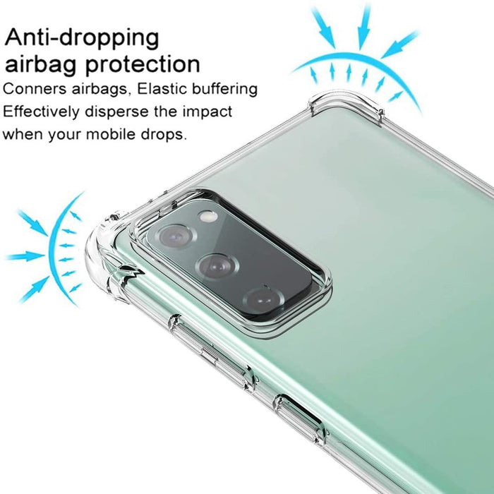 Samsung Galaxy A42 5G Hybrid Gel Four Corner Cushion Case [CLEAR]