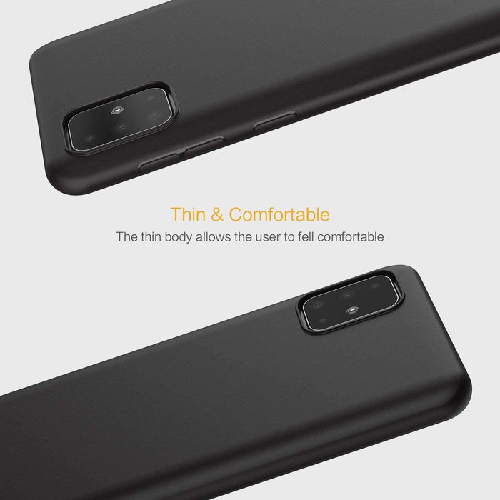 Black Gel Case Tough Shockproof Phone Case Gel Cover Skin for Samsung Galaxy A51
