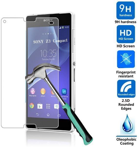 Sony Xperia Z3 Compact  2.5D Tempered Glass Screen Protector