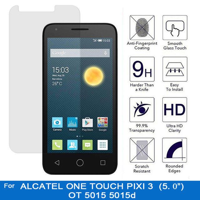 Alcatel Pixi 3 (5) (OT5015) 2.5D Tempered Glass Screen Protector