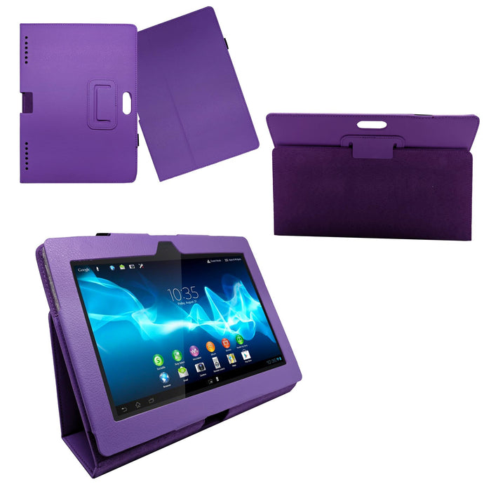 Samsung Google Nexus 10 P8110 Flip Folio Book Stand Case [Purple]