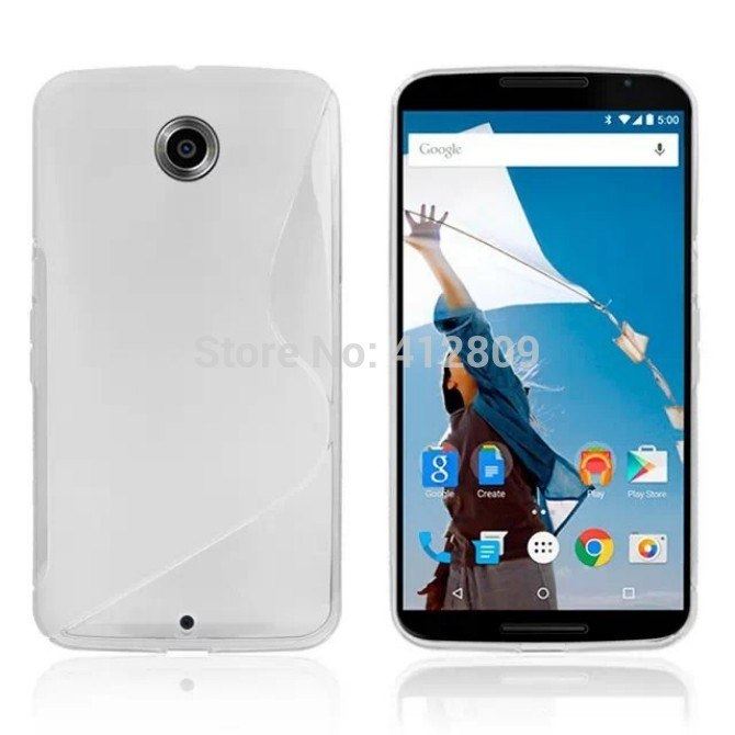 S-Gel Wave Tough Shockproof Phone Case Gel Cover Skin Motorola Nexus 6