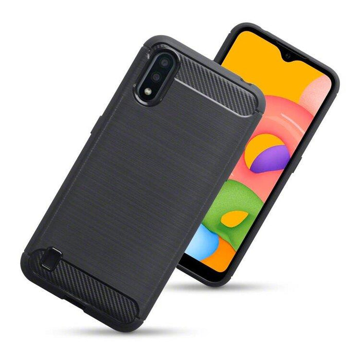 For Samsung A01 Armour Shockproof Gel Silicone Cover Case Thin